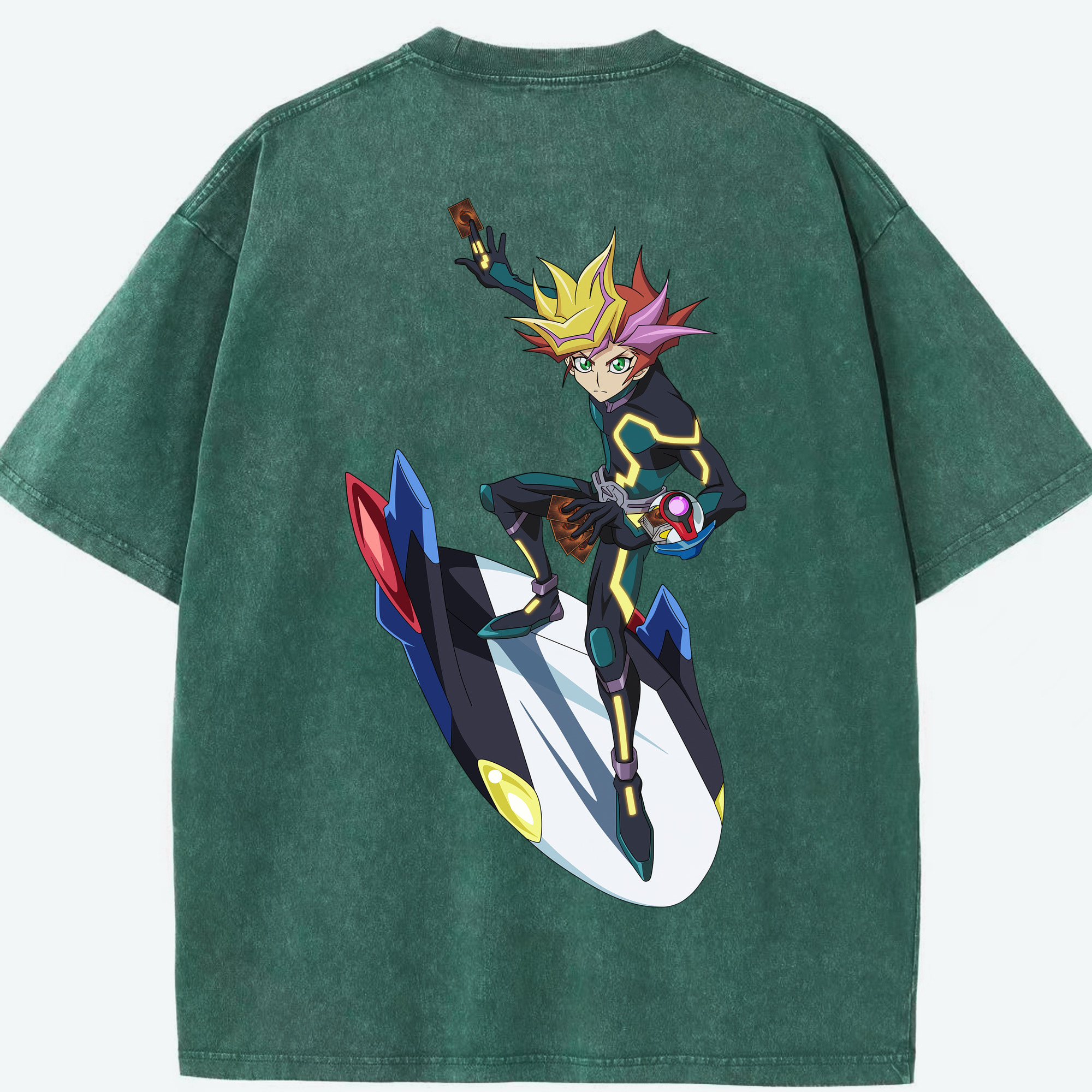 （画像用） 遊☆戯☆王 Yu-Gi-Oh! 綿100% ヴィンテージ風 半袖Tシャツ（背面プリント）